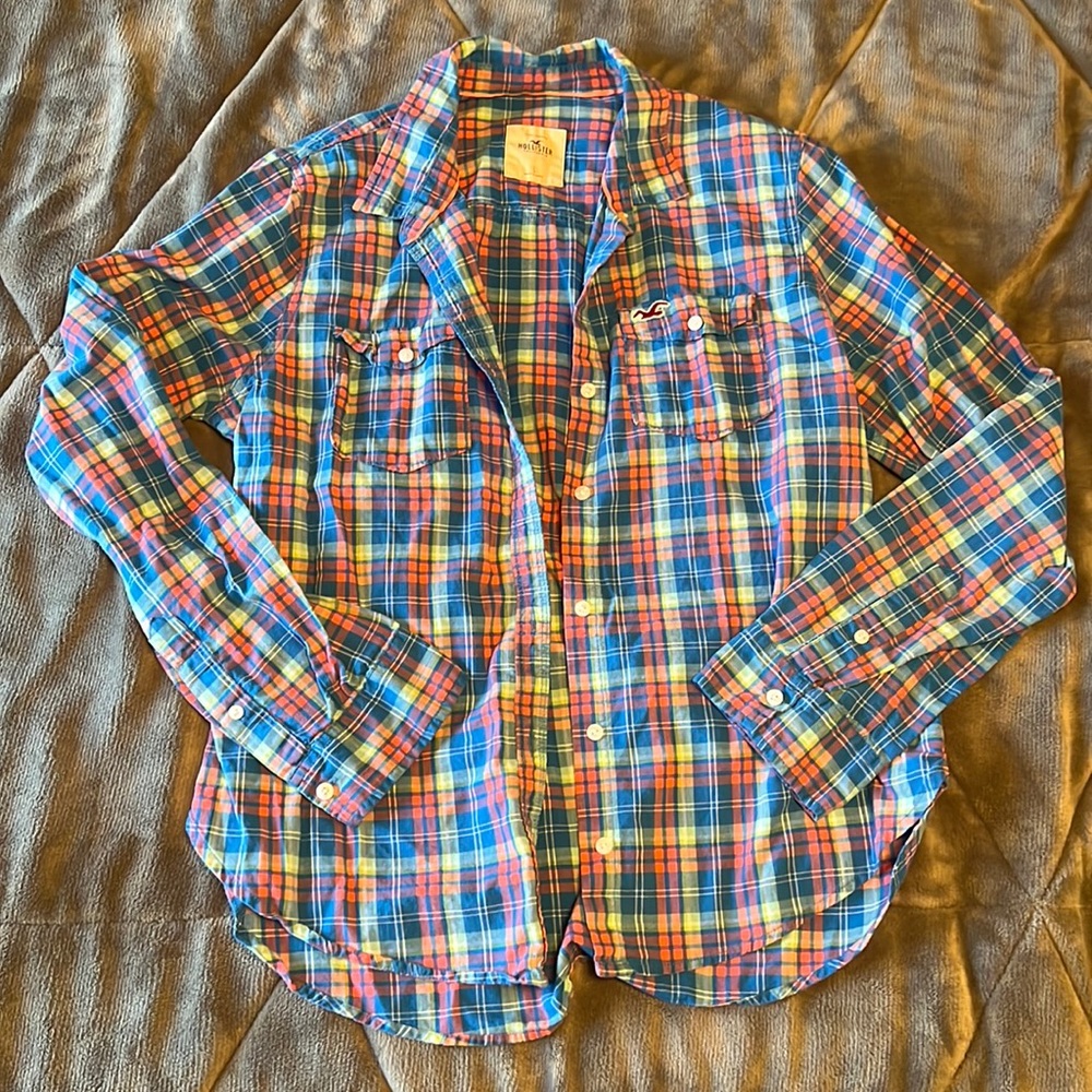 Large Hollister Plaid Shirt